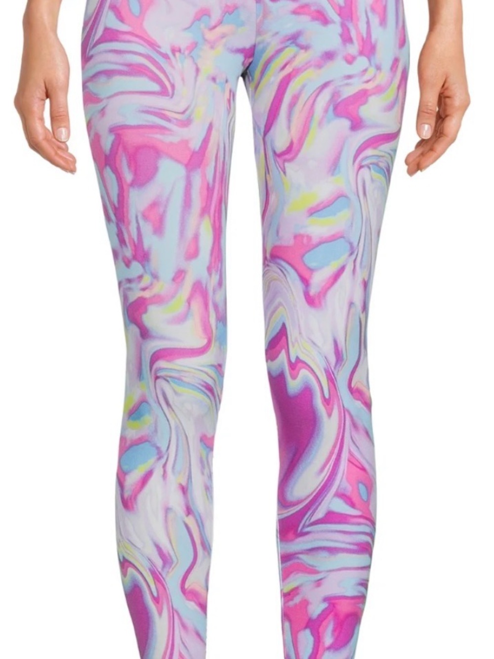 Purple Marble Print Leggings
